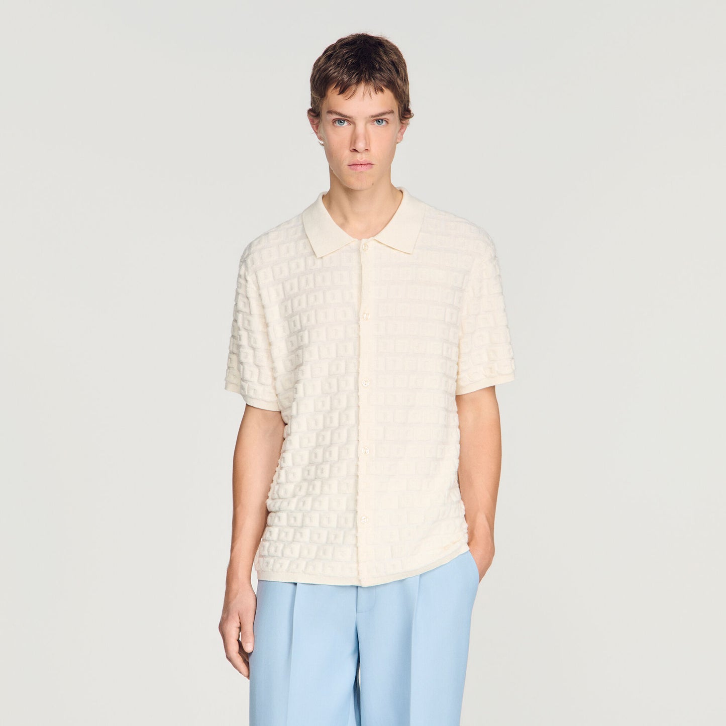 Terry knit cardigan