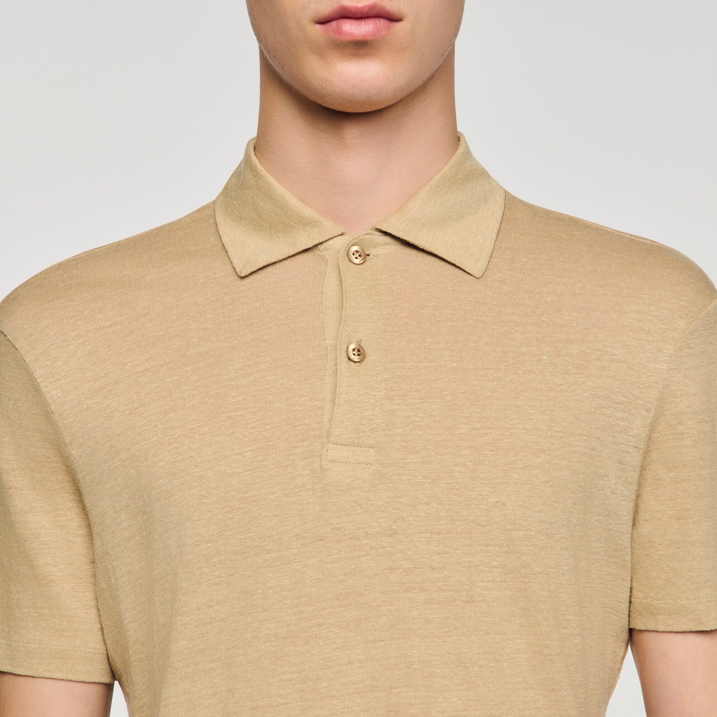 Linen polo shirt