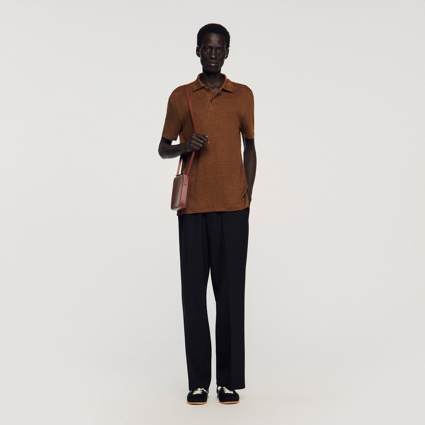 Linen polo shirt