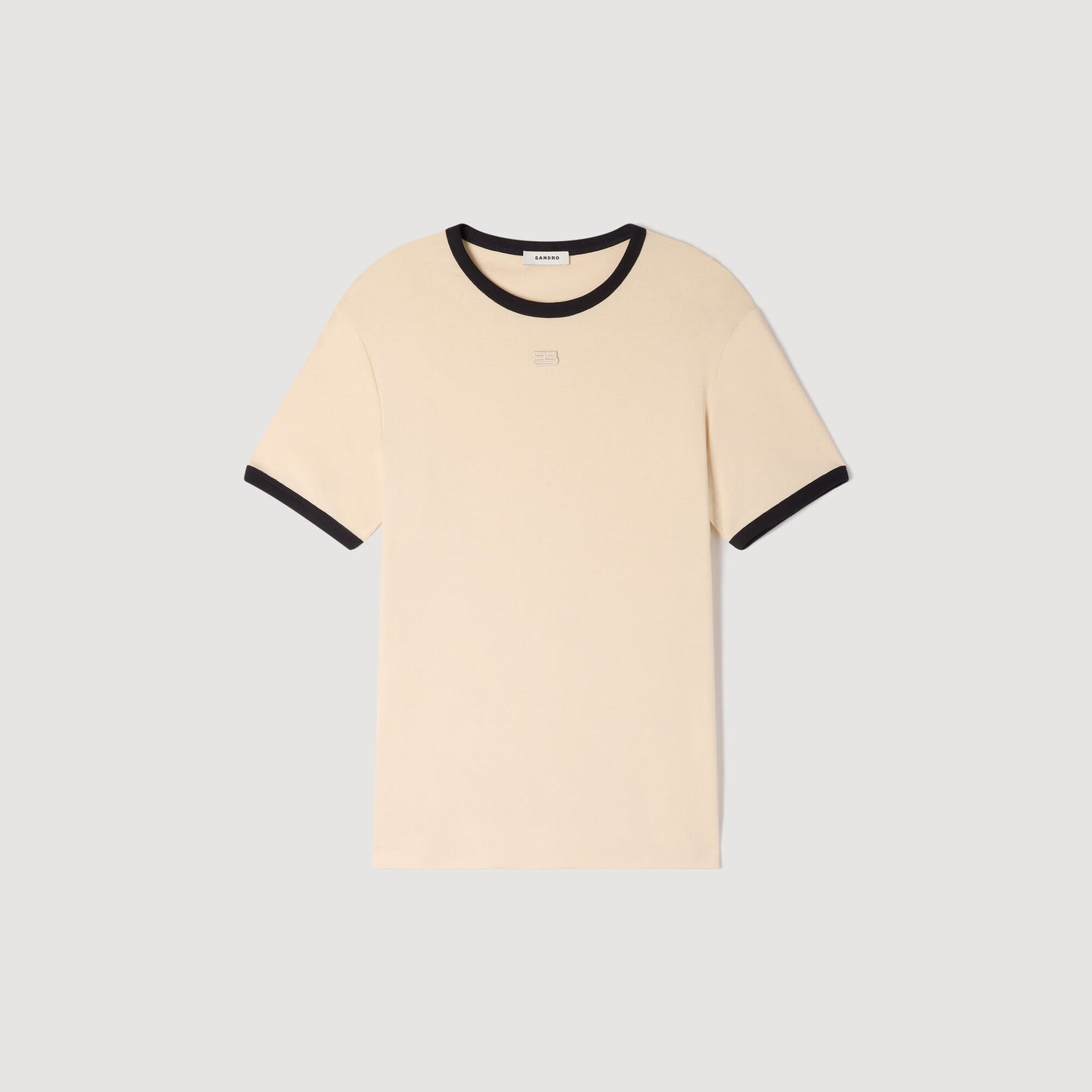 Two-tone patch T-shirt