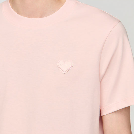 T-shirt with heart patch