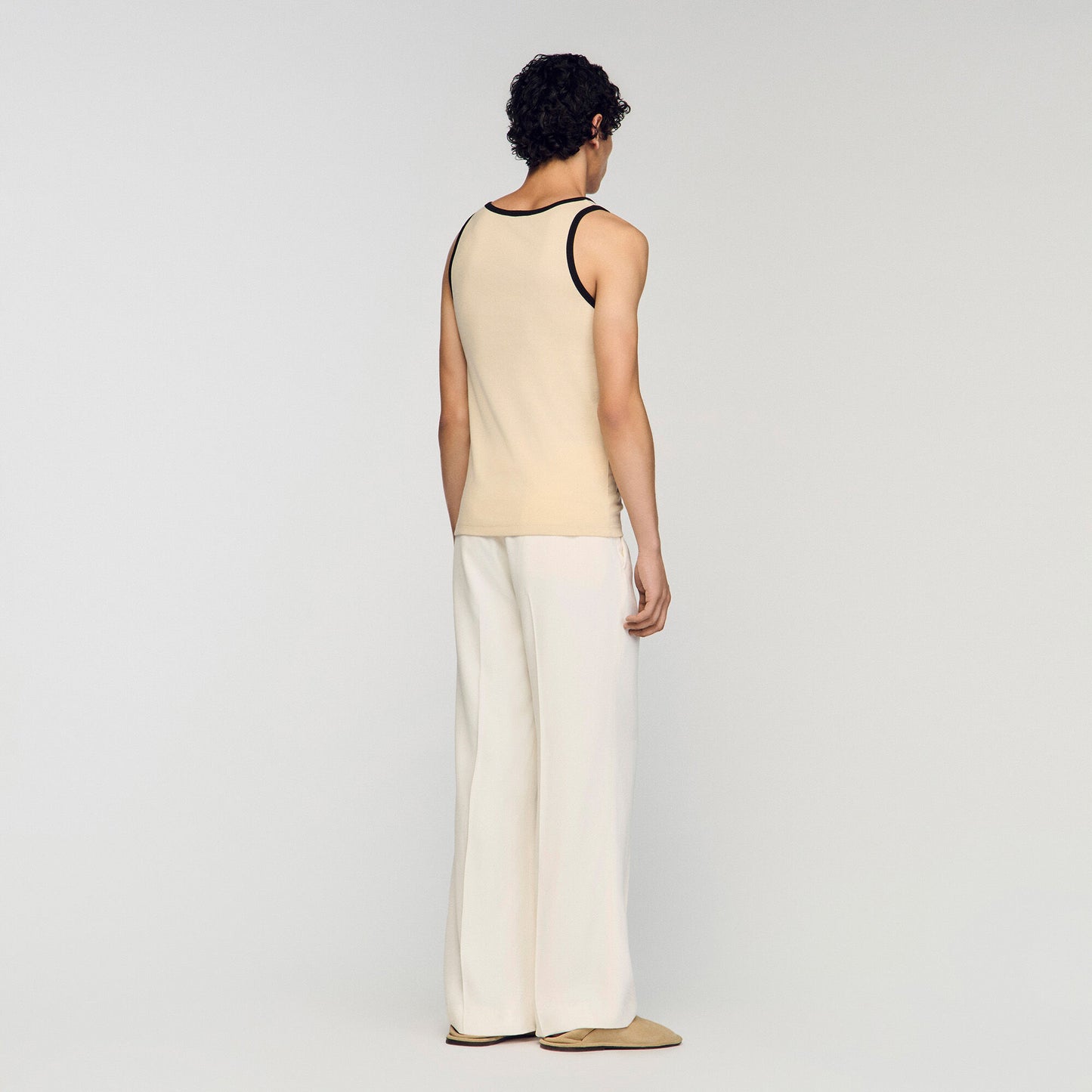 Cotton vest top with patch