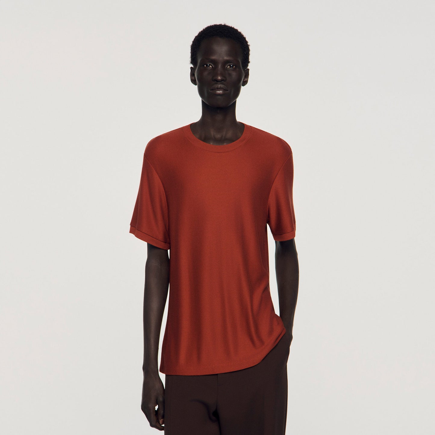 Piqu¨¦-effect T-shirt