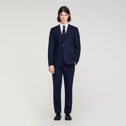 Micro check suit jacket