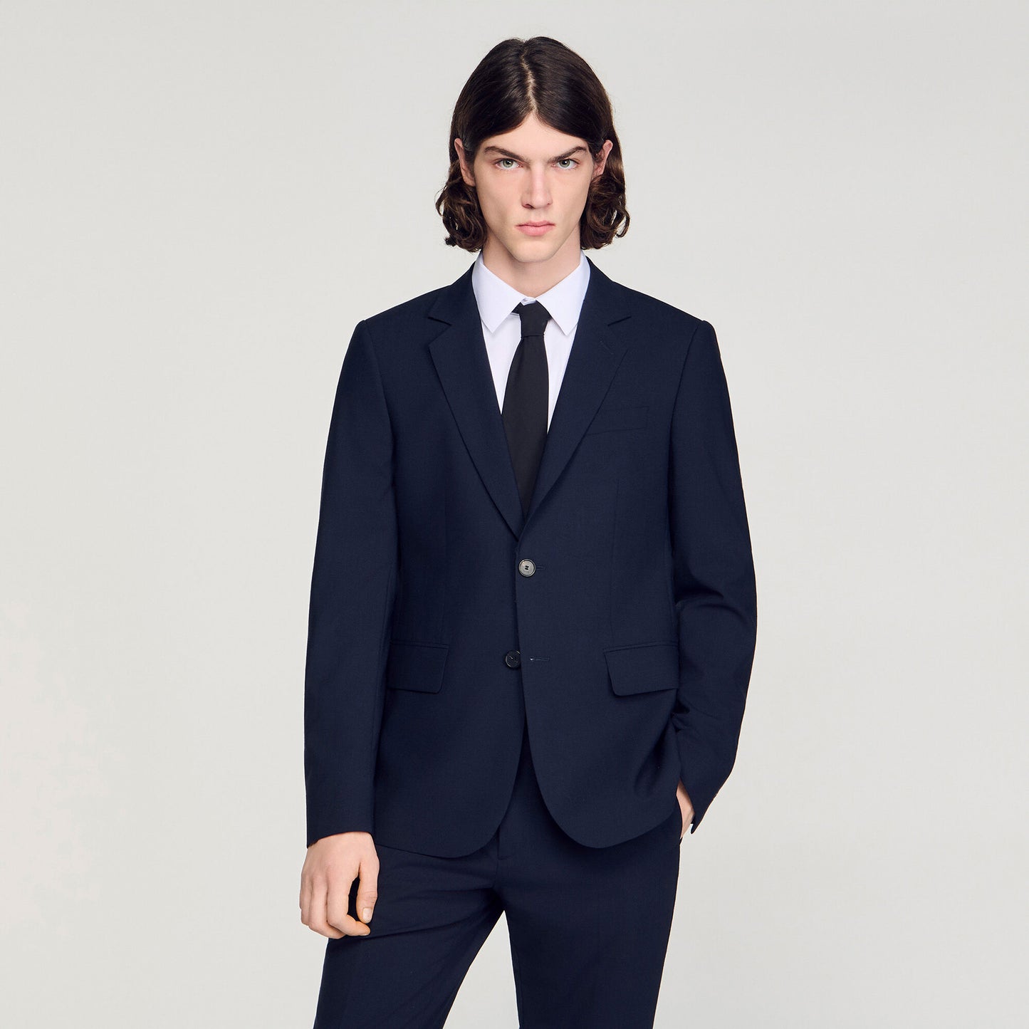 Micro check suit jacket