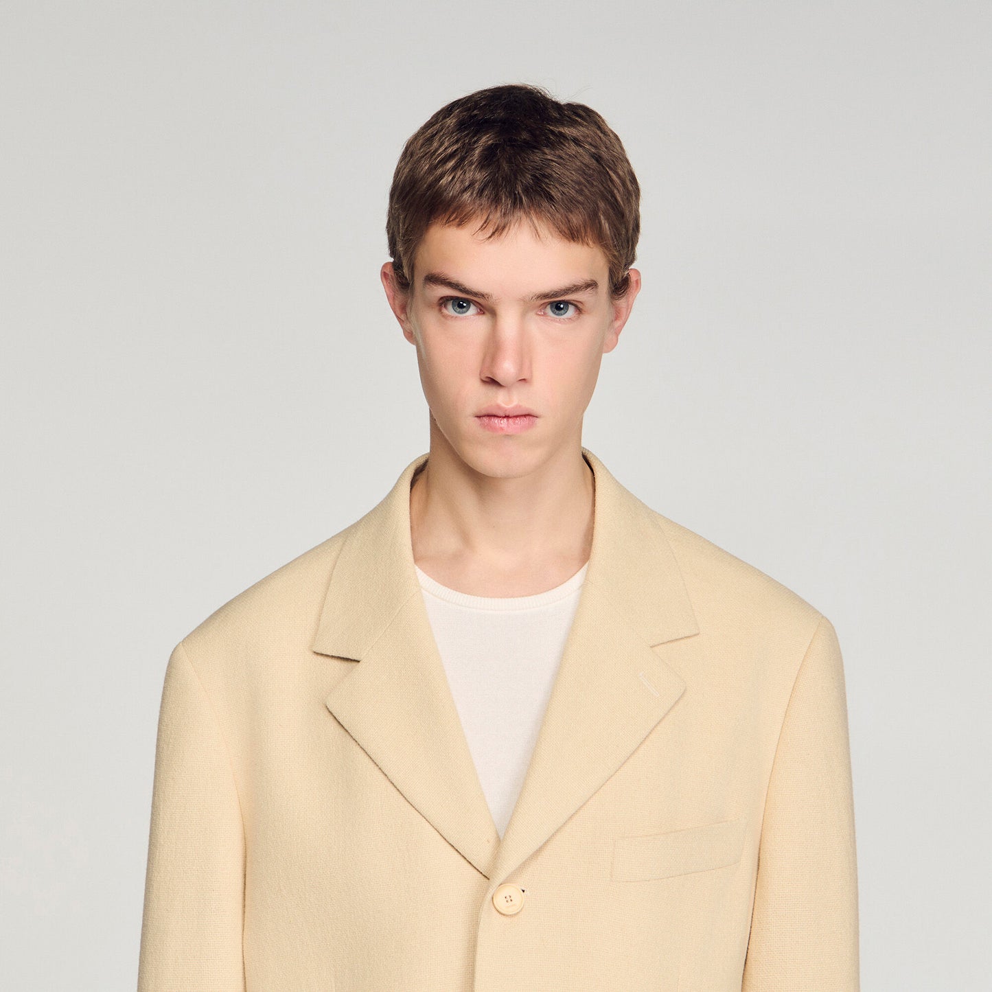 Oversized linen suit jacket