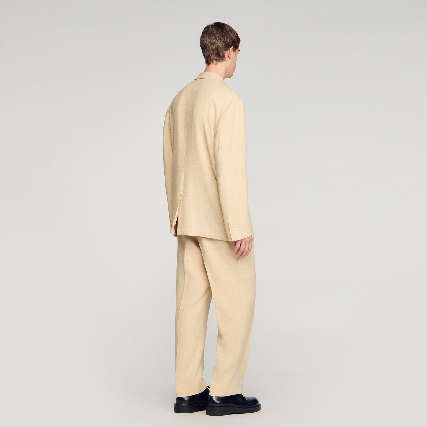 Oversized linen suit jacket