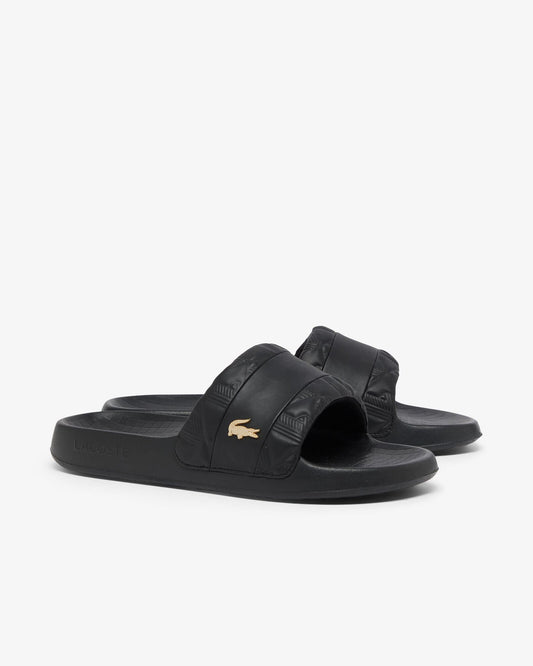 Serve Hybrid Monogram Slides - Black/Gold 1V7