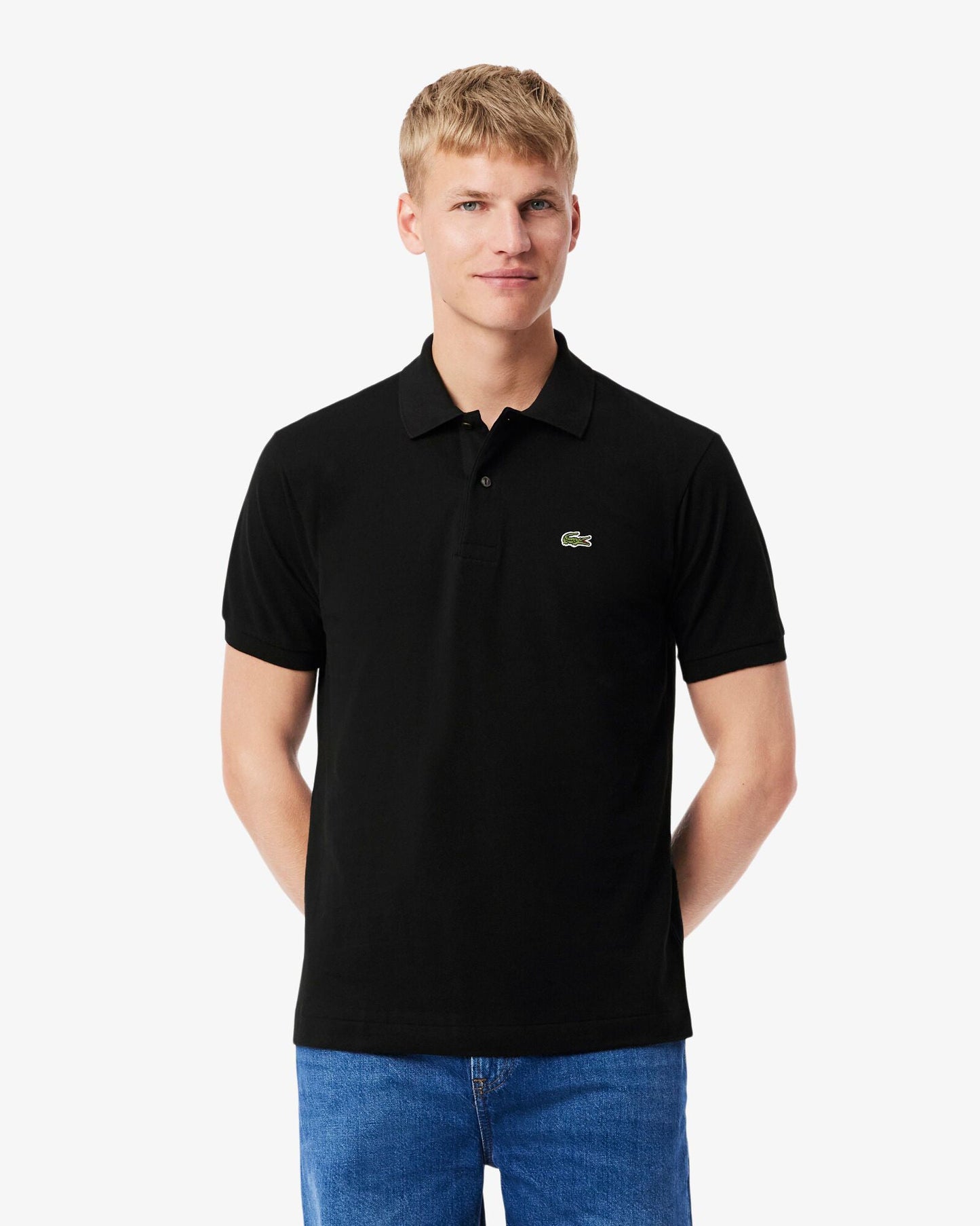 Classic Fit L.12.12 Mens Short Sleeve Polo Shirt - Black 031