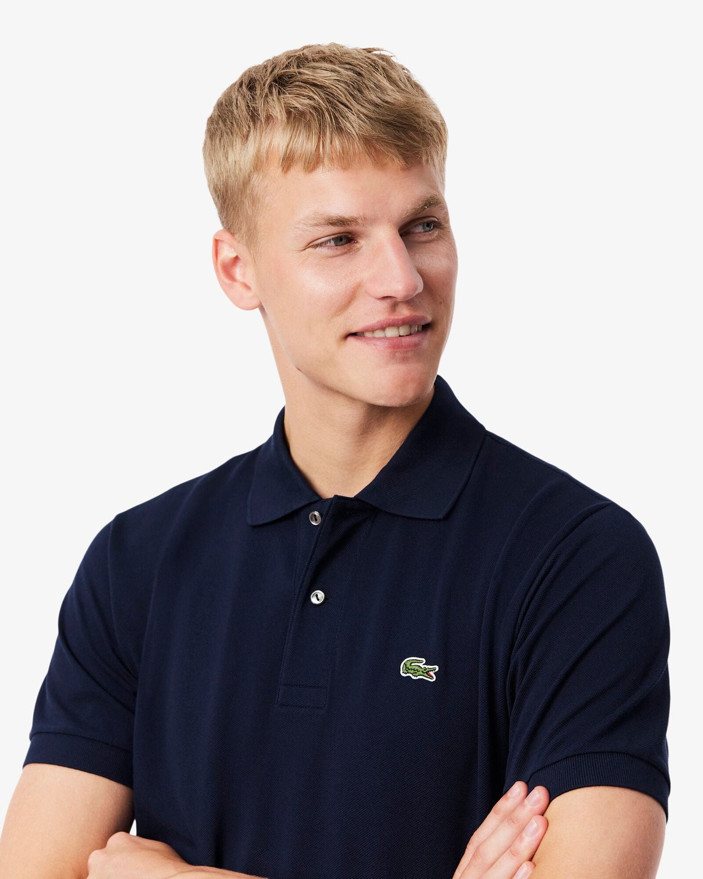 Classic Fit L.12.12 Mens Short Sleeve Polo Shirt - Navy Blue 166