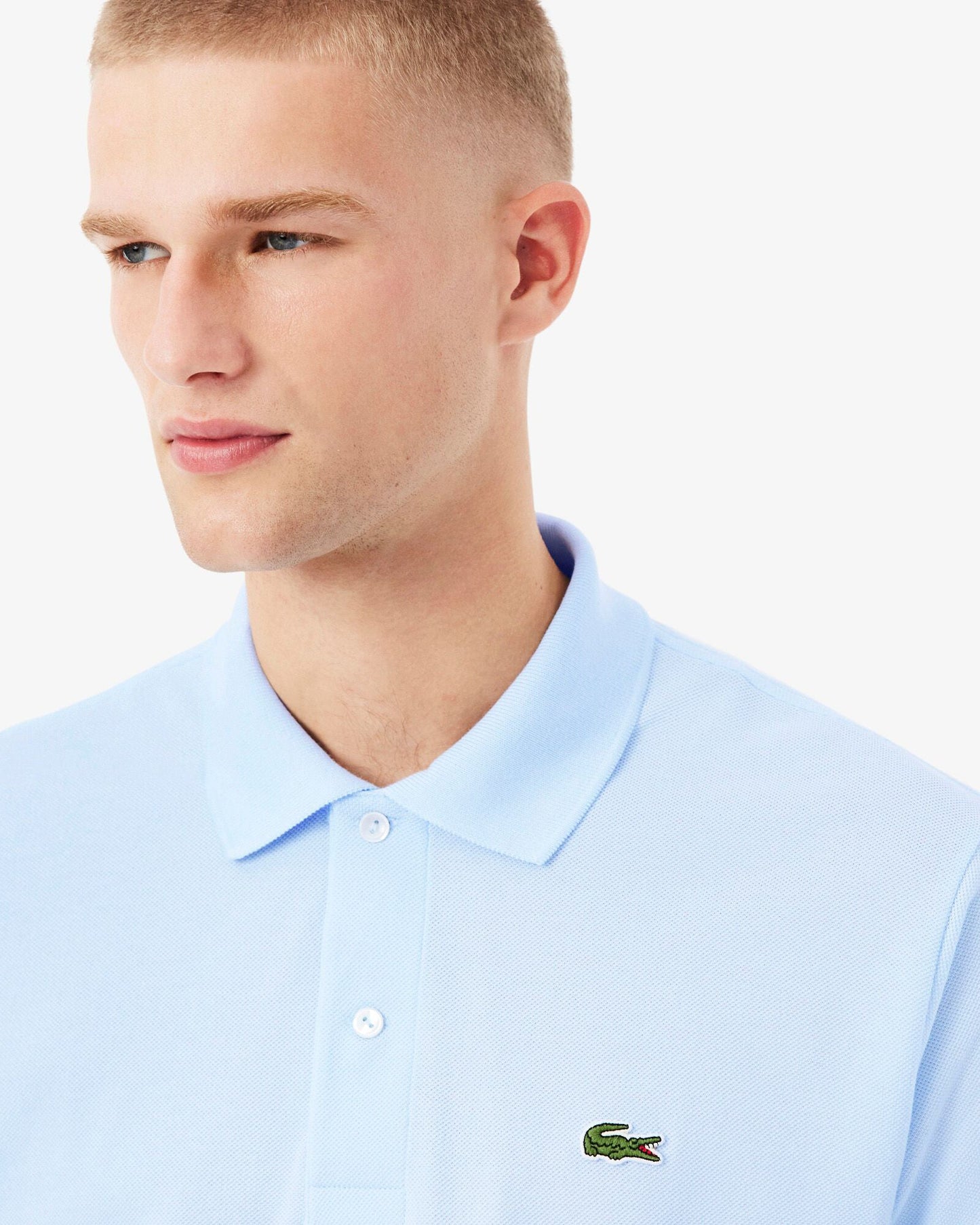 Classic Fit L.12.12 Mens Short Sleeve Polo Shirt - Light Blue T01