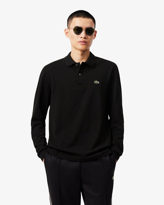 Original L.12.12 Mens Long Sleeve Cotton Polo Shirt - Black 031