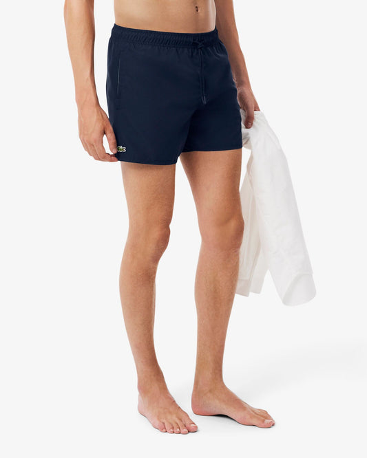 Mens Light Quick-Dry Swim Shorts - Navy Blue/Green 802