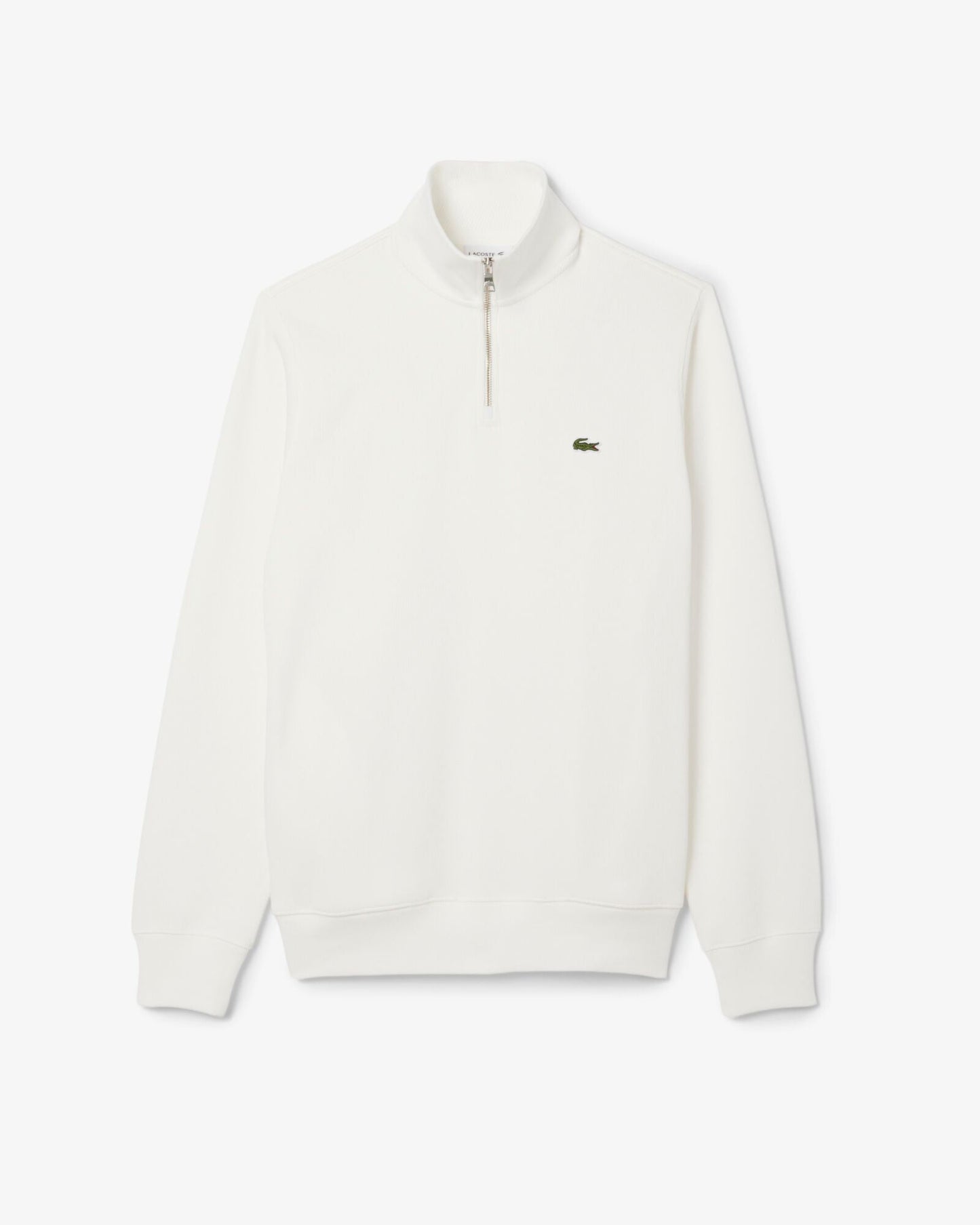 Mens Zippered Stand-Up Collar Cotton Sweatshirt - Flour 70V