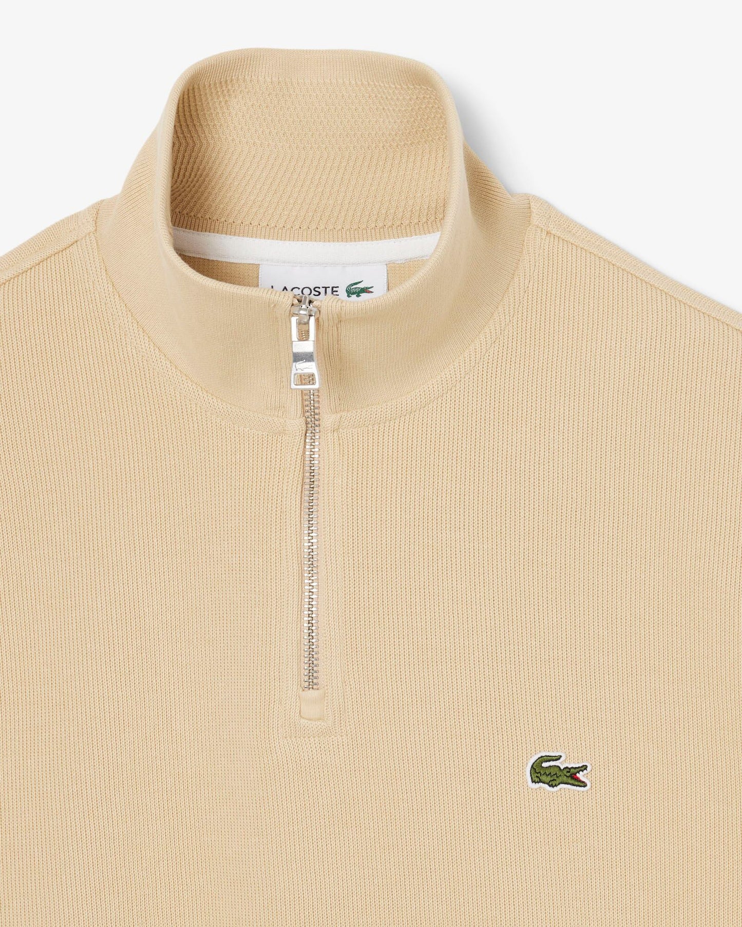 Zippered Stand-Up Collar Cotton Sweatshirt - Millet 8XF
