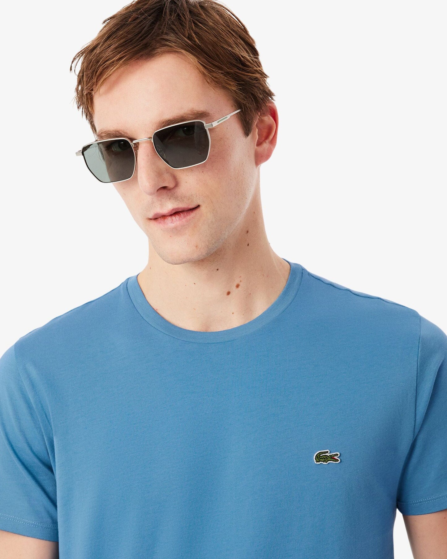 Mens Crew Neck Pima Cotton Jersey T-Shirt - Abyss Blue JBK