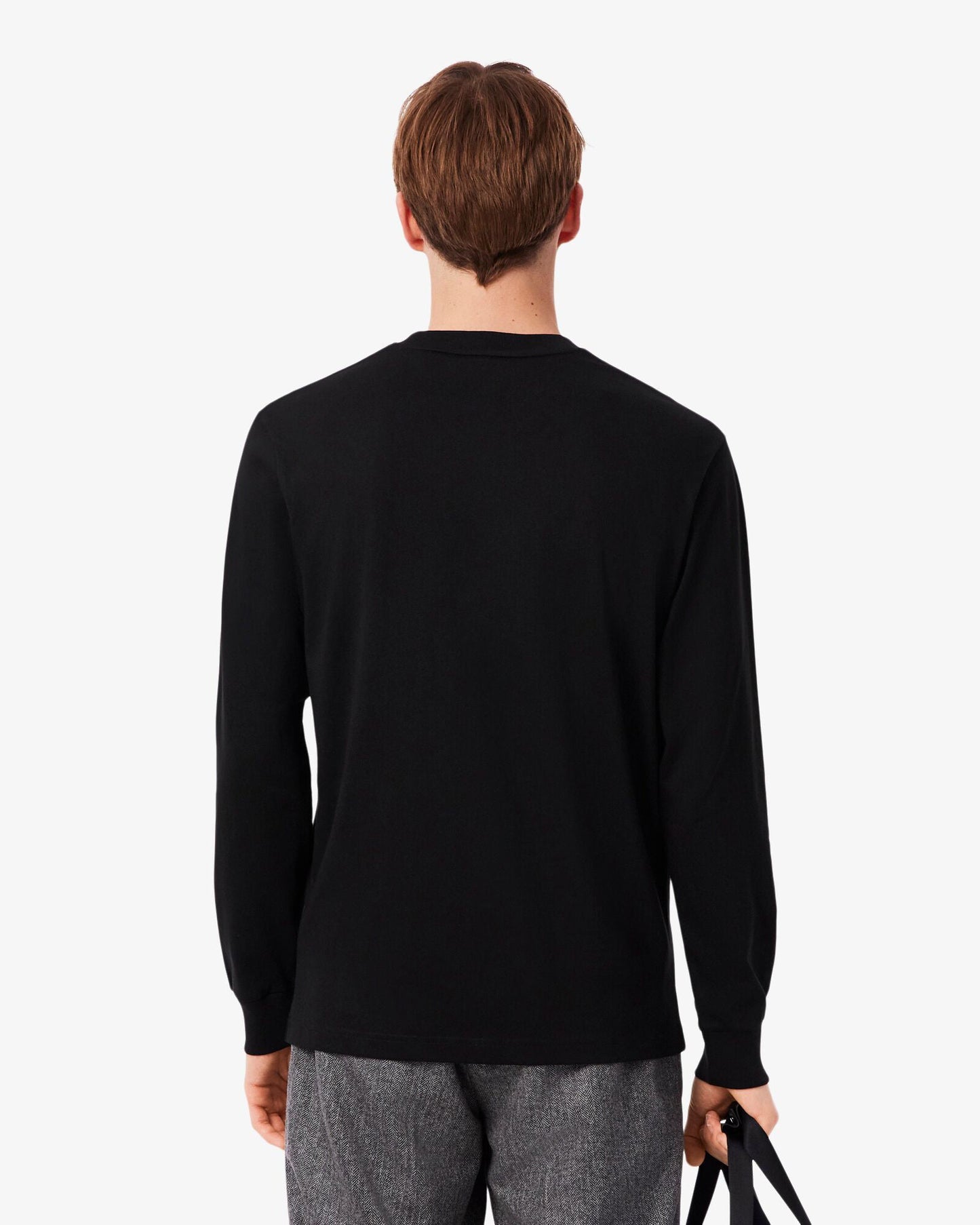 Long Sleeved Cotton Mens T-Shirt - Black 031
