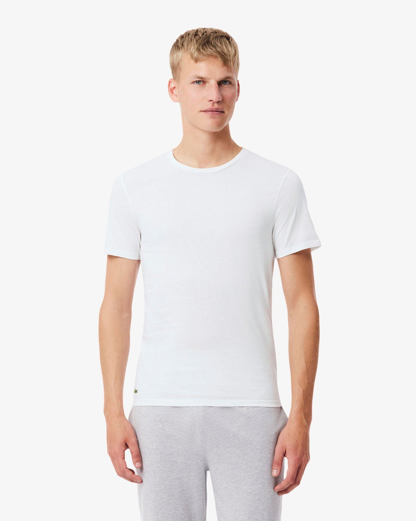 Mens 3-Pack Plain Mens T-Shirts - White/Silver Chine-Black BXY