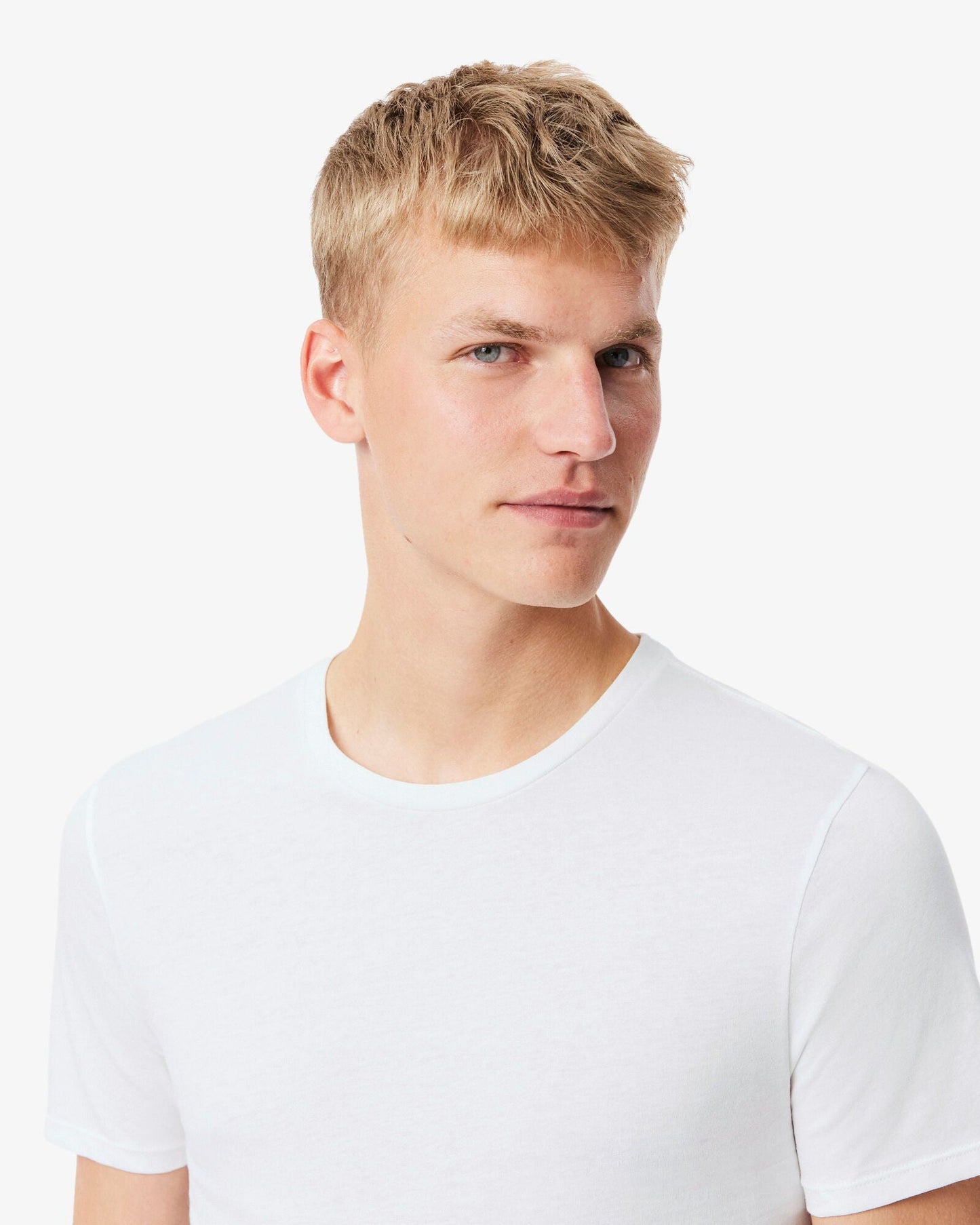 Mens 3-Pack Plain Mens T-Shirts - White/Silver Chine-Black BXY