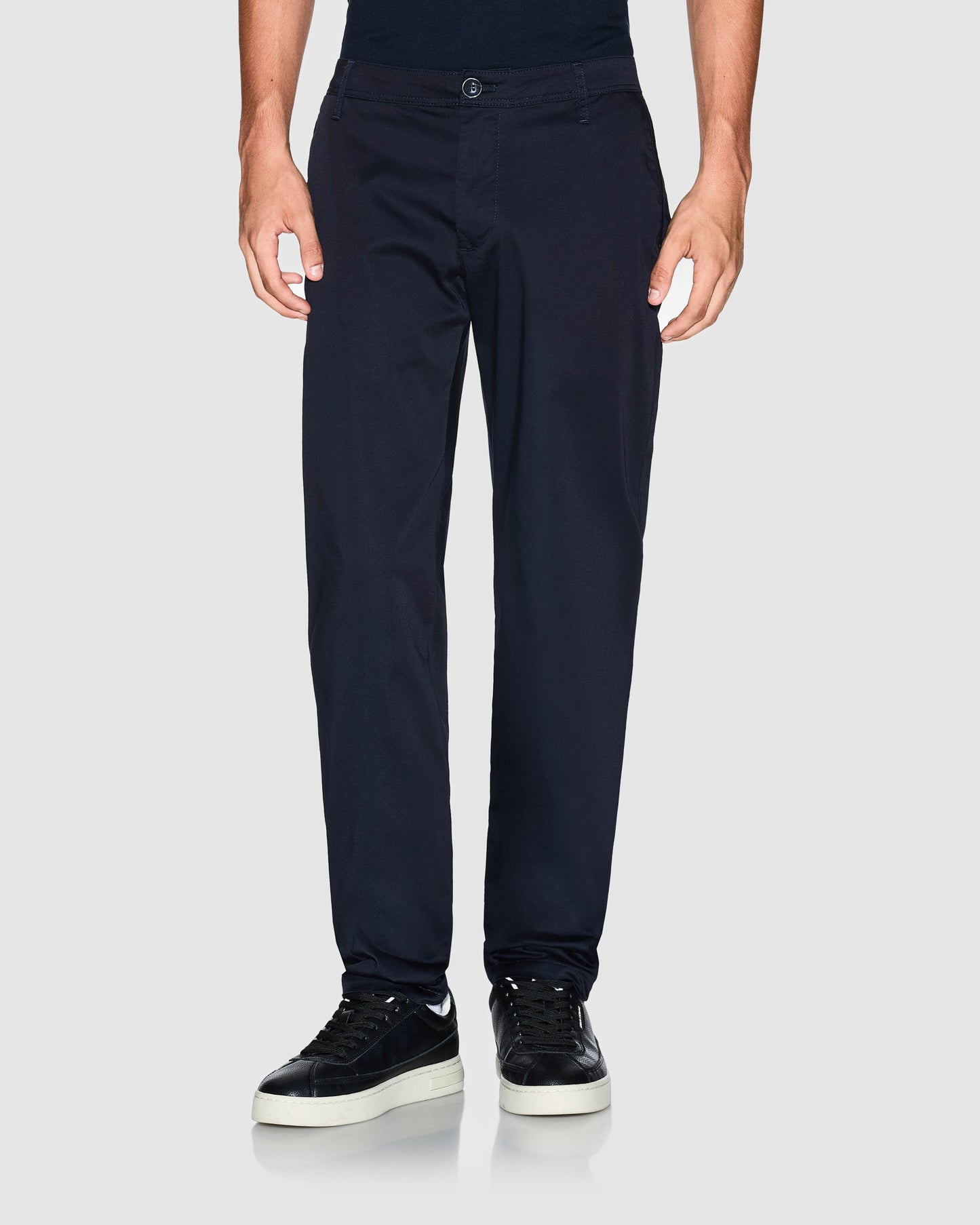 Mens Stretch Cotton Chinos - Deep Navy UB101
