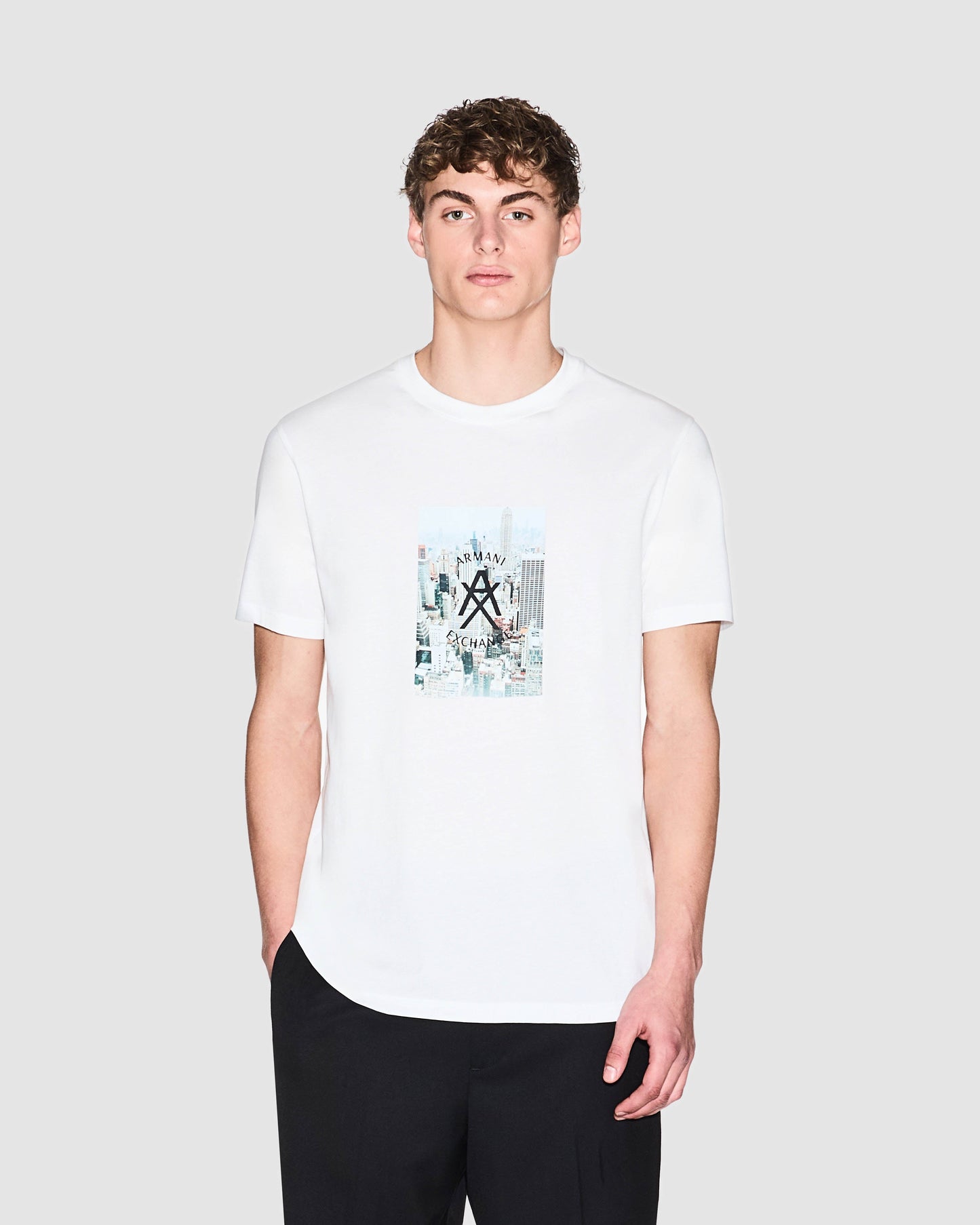 Mens Graphic Print T-Shirt - Off White U0009
