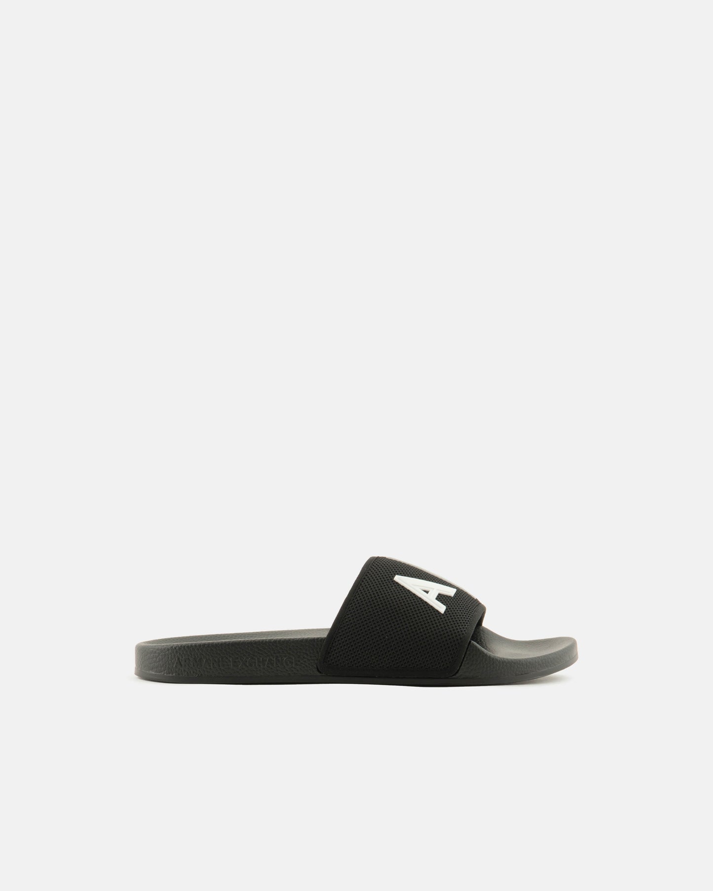 Mens A|X Logo Sliders - Black/Optical White S277
