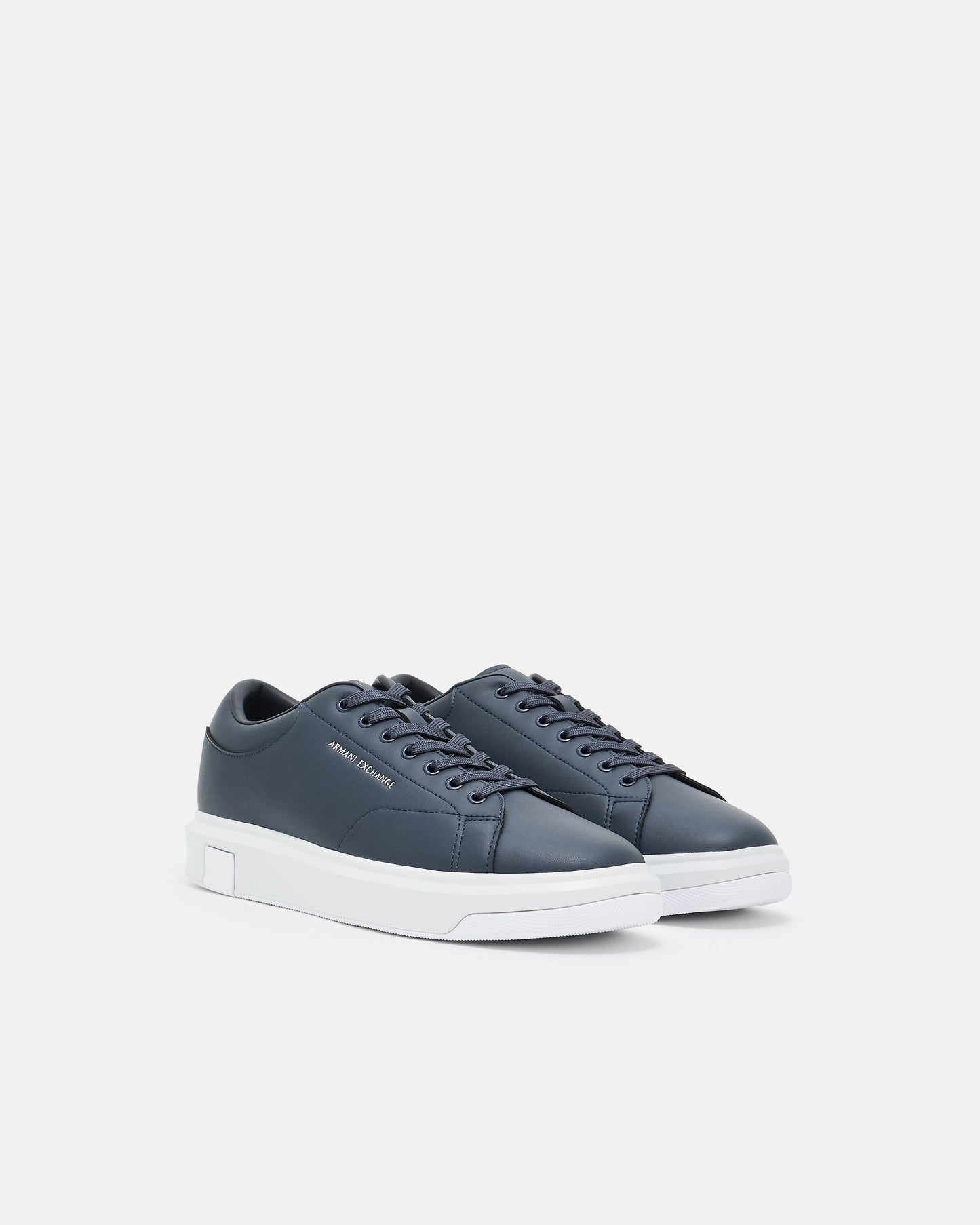 Mens Leather Sneakers - Navy 00285