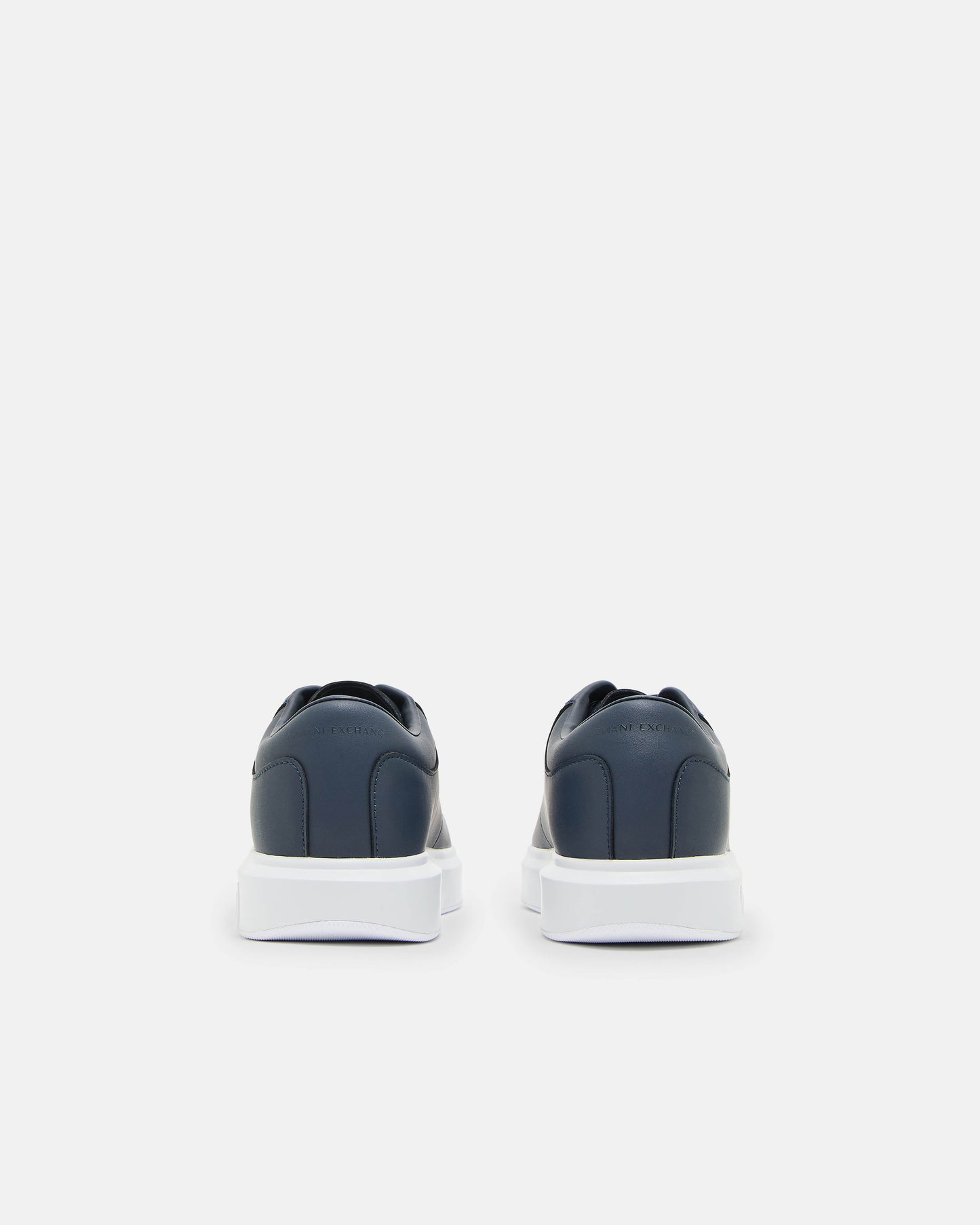 Mens Leather Sneakers - Navy 00285