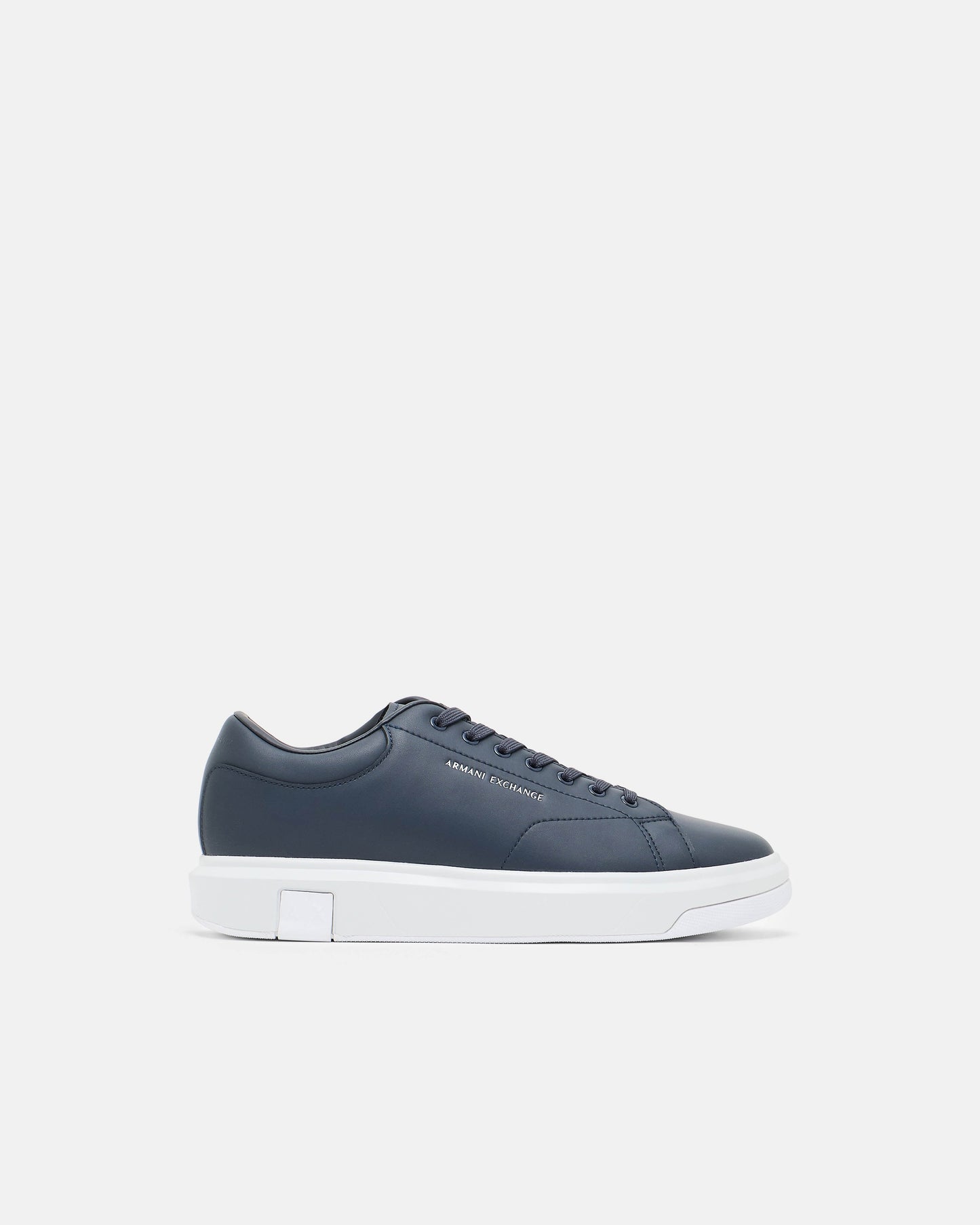 Mens Leather Sneakers - Navy 00285