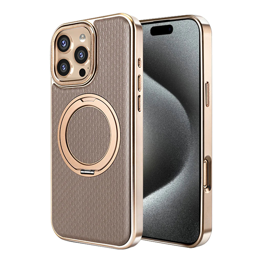 Luxury Leather MagCase with Rotating Bracket Holder